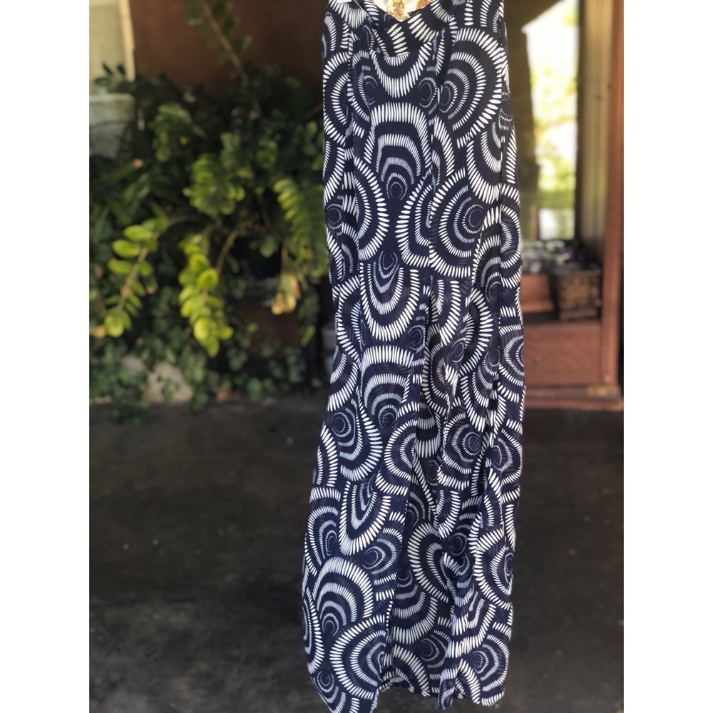 SOLD Maxi long blue and white Sz S skirt
